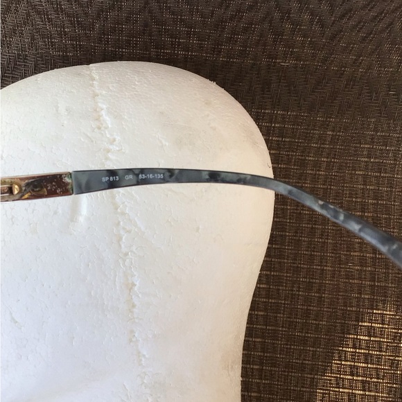 Splendor Gray Marble/Black/Gold Eyeglasses Frames - Picture 3 of 4